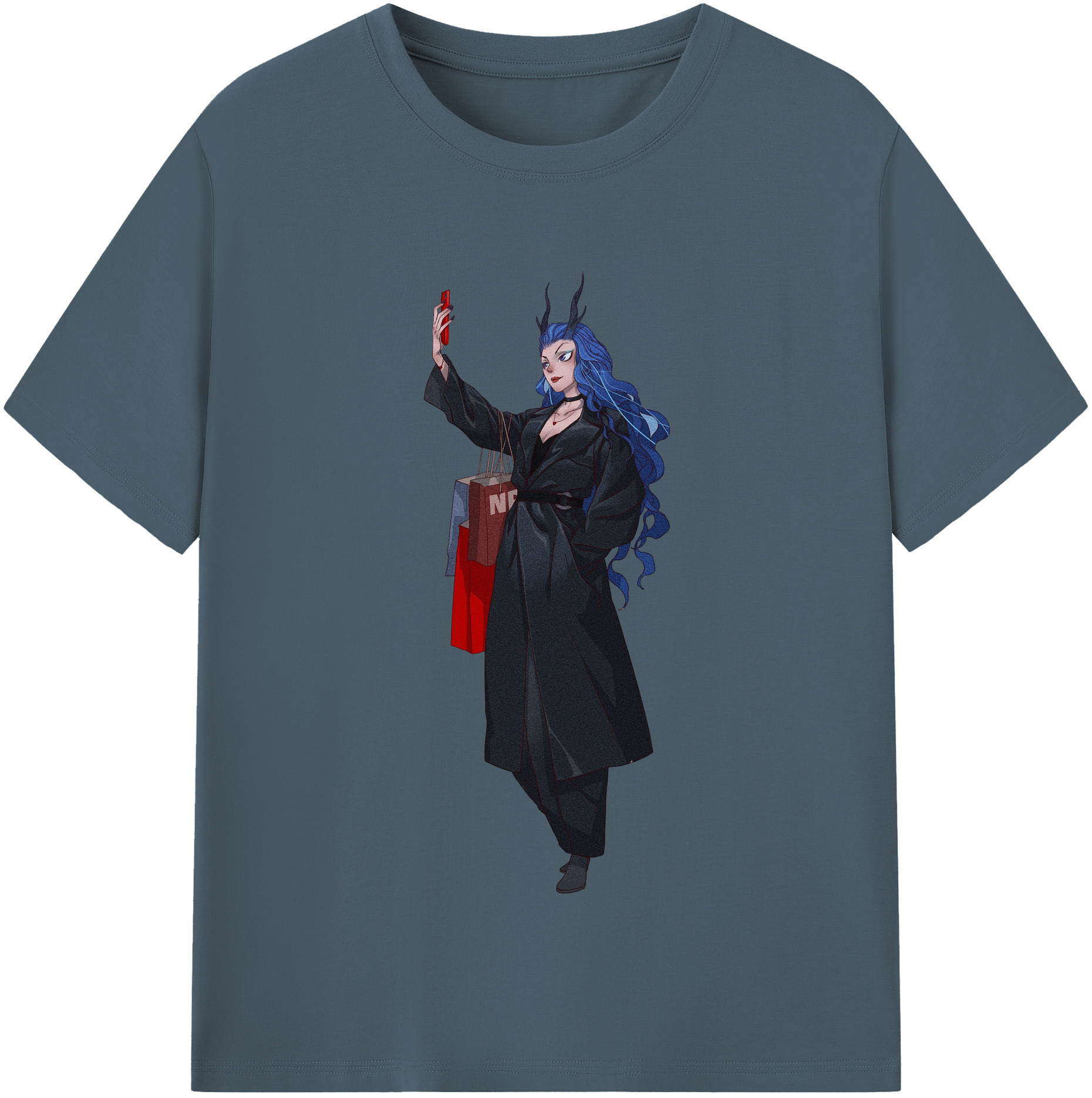（画像用） Ne Zha 2 ナタ 魔童の大暴れ 綿100％半袖Tシャツ（フロントプリント）